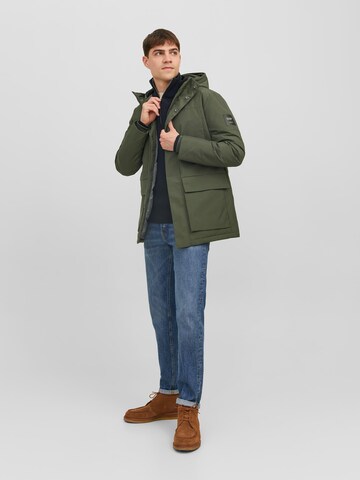 JACK & JONES Winter Parka 'JJRob' in Green