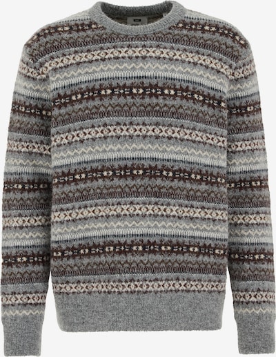 WE Fashion Neulepaita värissä ruskea / harmaa / luonnonvalkoinen, Tuotenäkymä