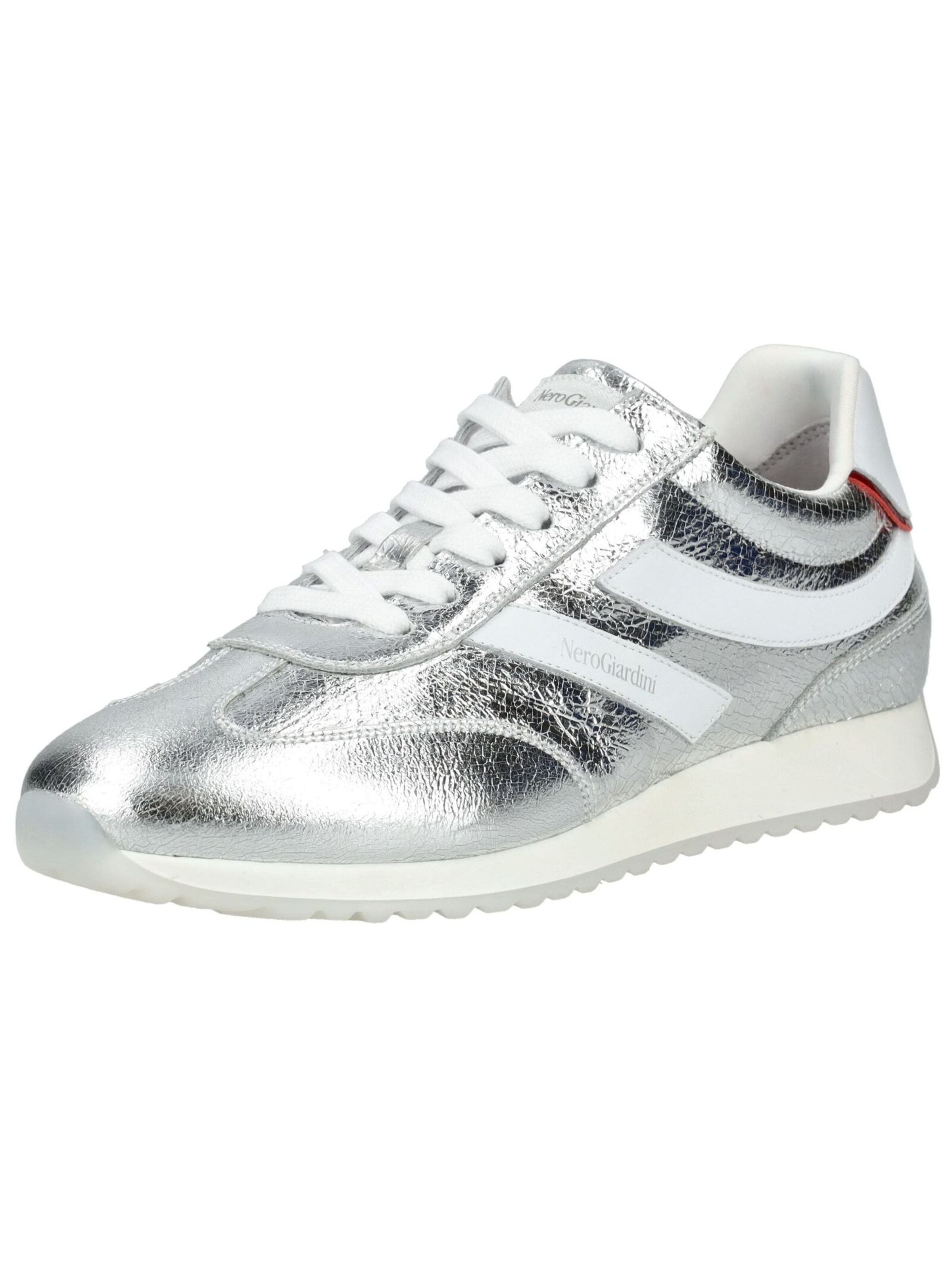 Nero Giardini Platform trainers in Silver: front