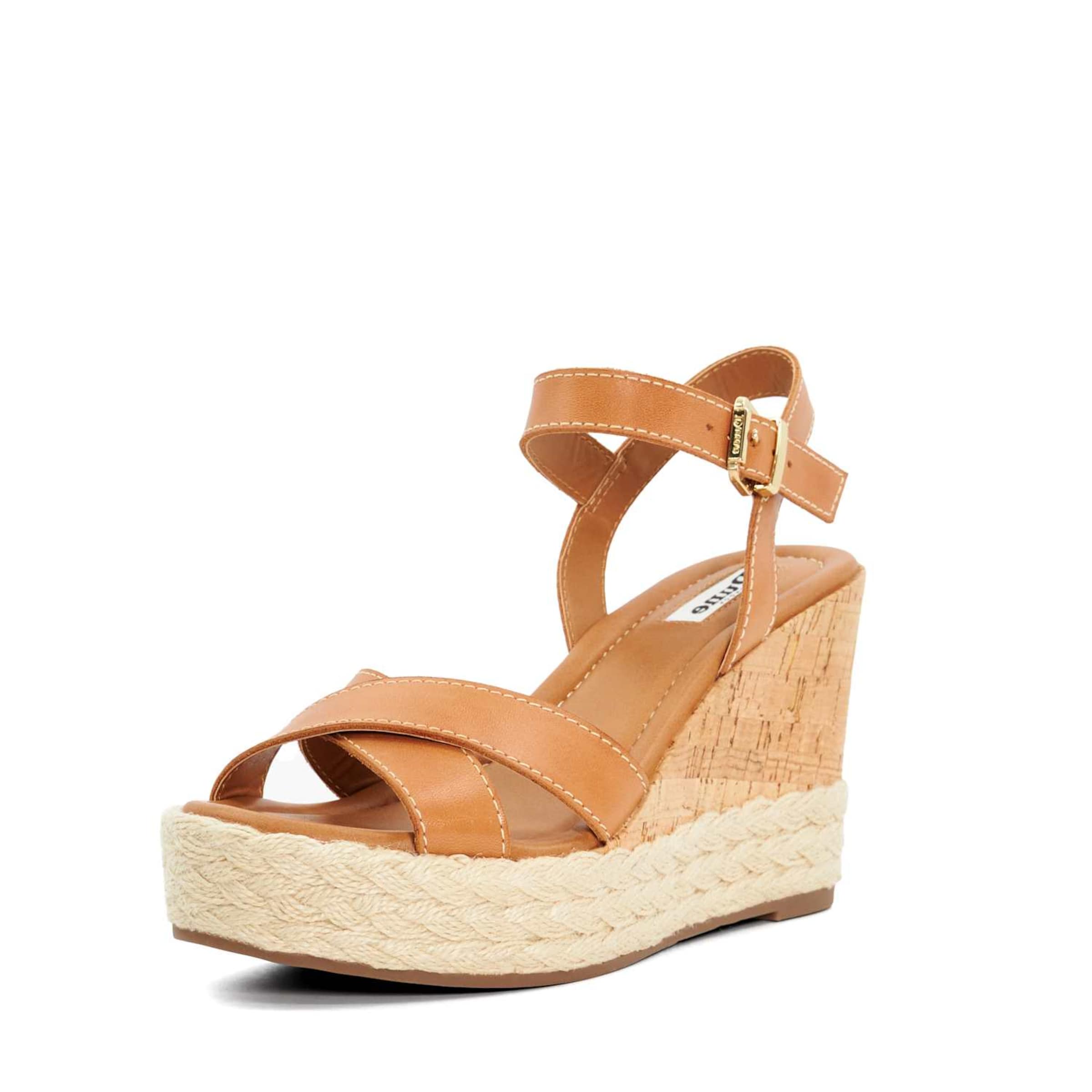 Sandales Dune LONDON en marron : devant