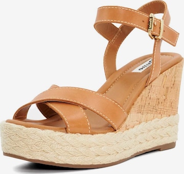 Dune LONDON Sandale in Braun: Vorderseite