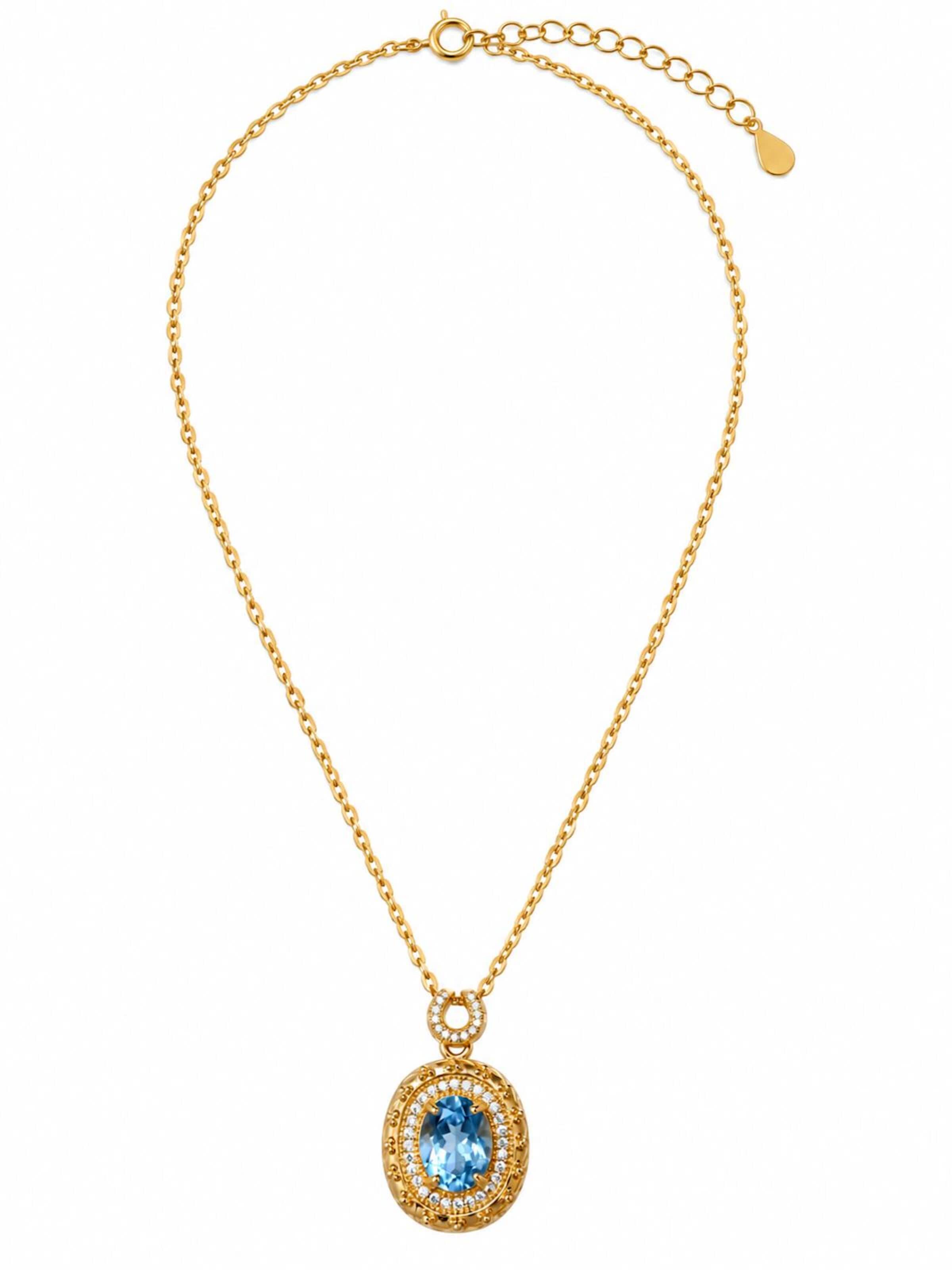 Collana di LanLivia in blu: frontale
