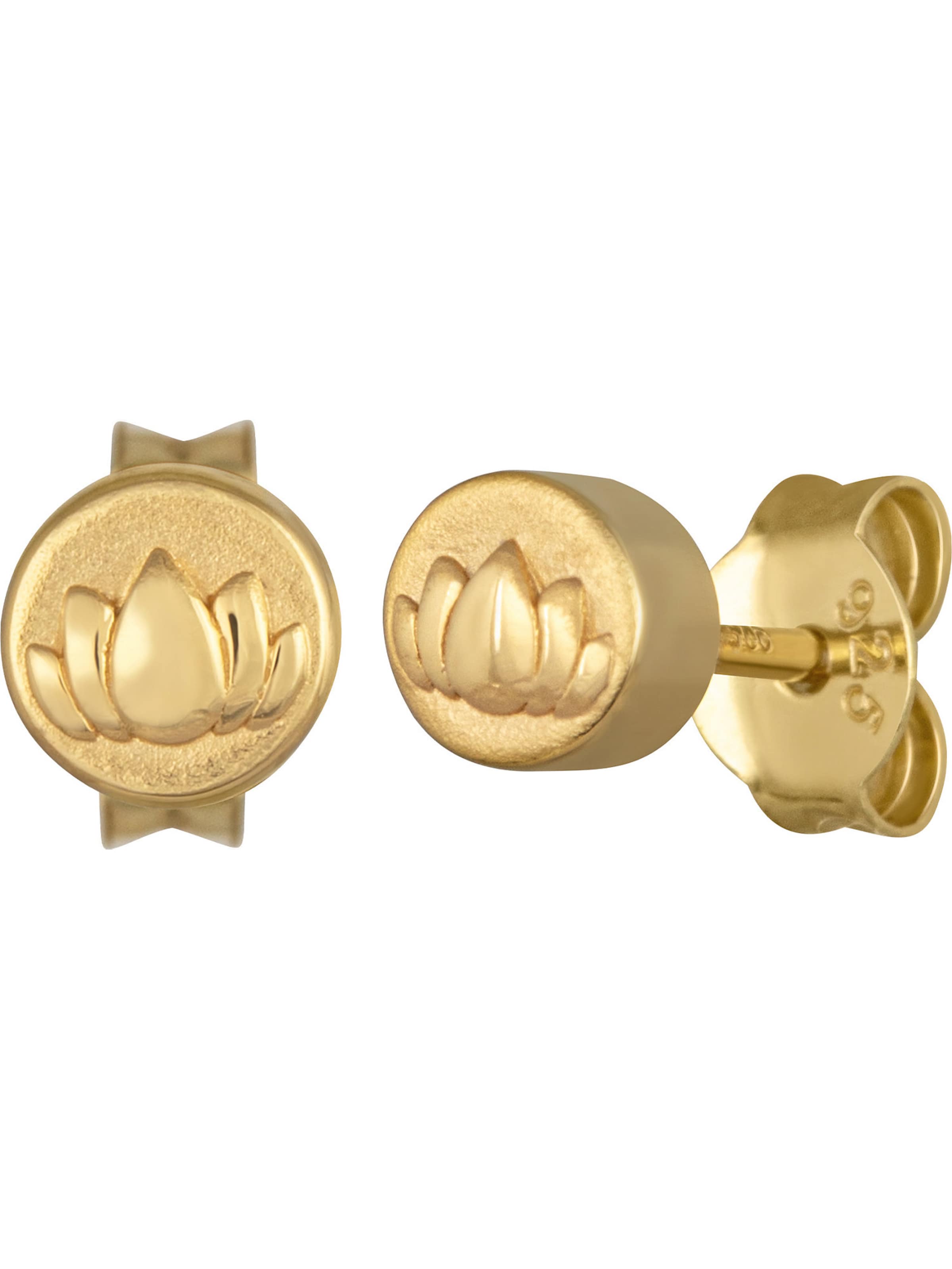 caï Ohrstecker in Gold: Vorderseite