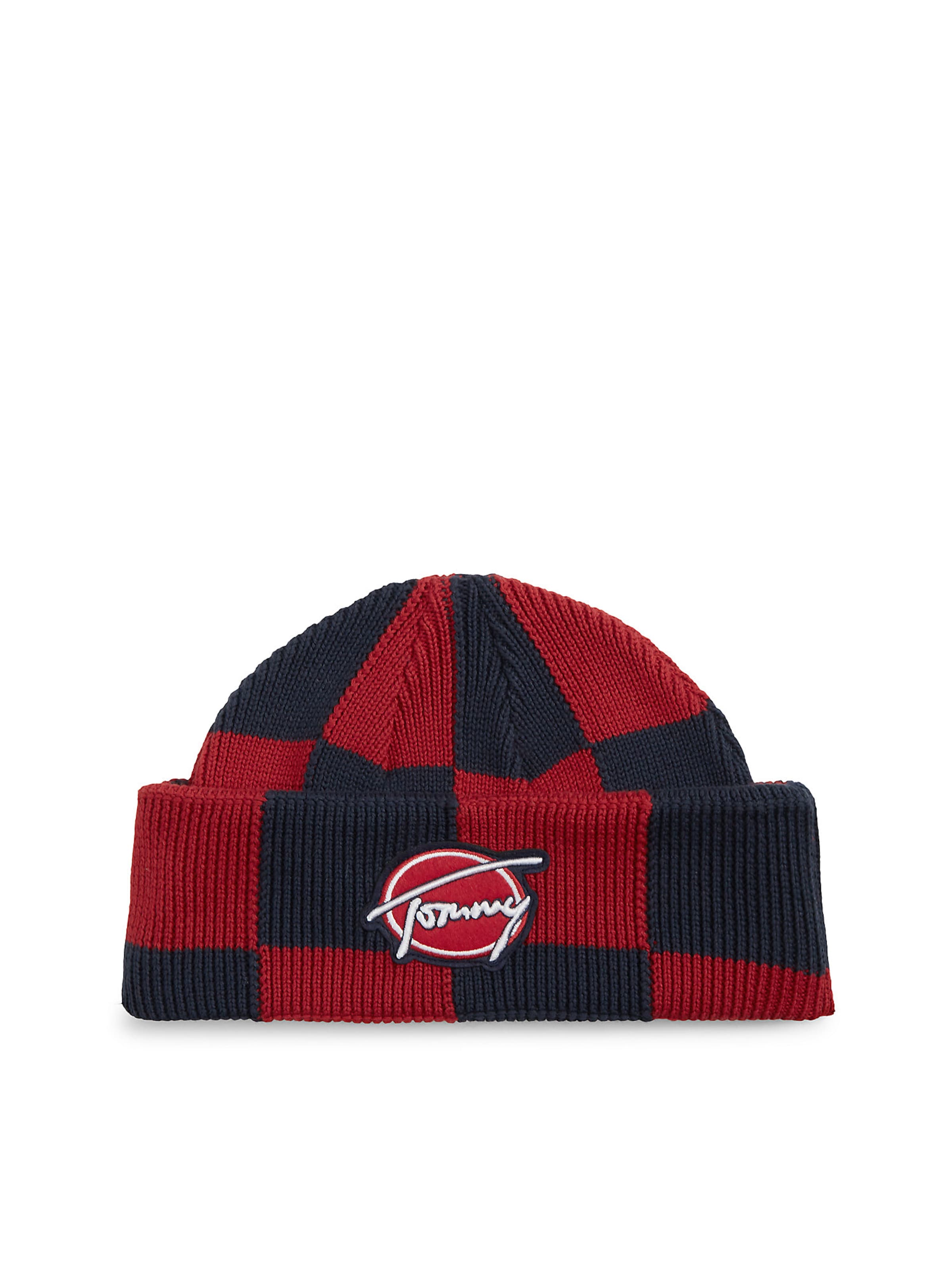Tommy Jeans Muts in Rood: voorkant
