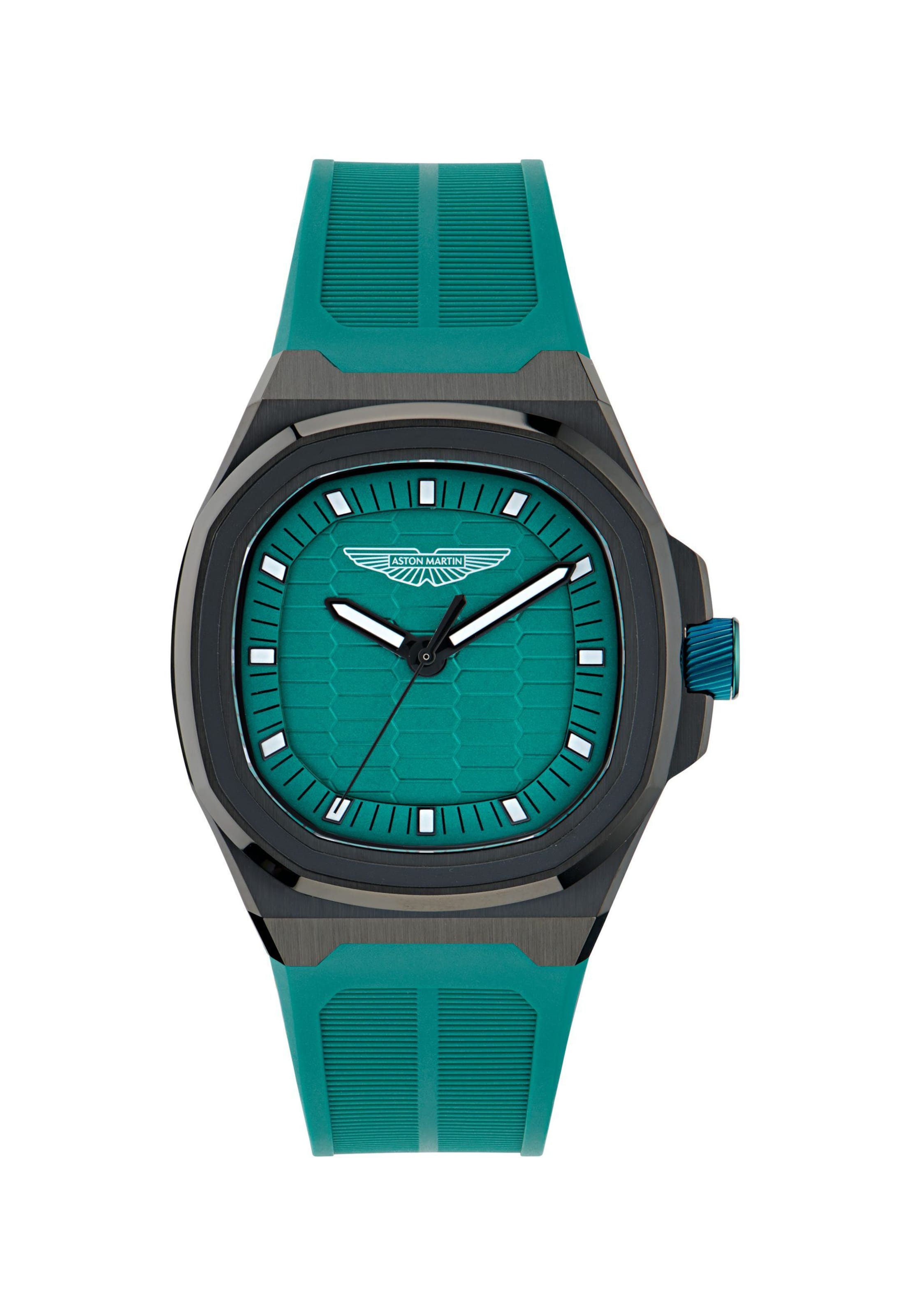 Aston Martin Analog Watch ' GPQ ' in Green: front