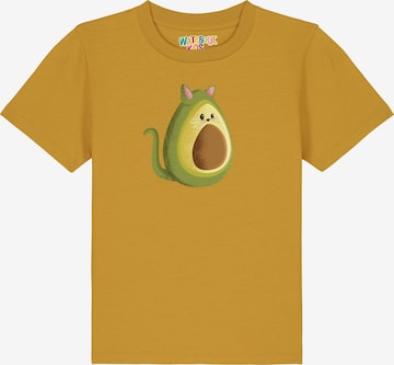 Maglietta 'Avocato' di watabout.kids in giallo: frontale