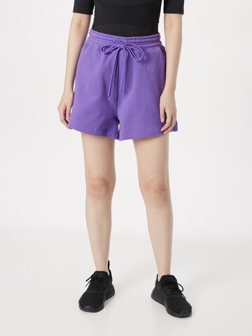 ADIDAS BY STELLA MCCARTNEY Loose fit Workout Pants 'Truecasuals Terry' in Purple: front