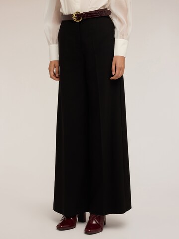 MOTIVI Wide leg Broek in Zwart