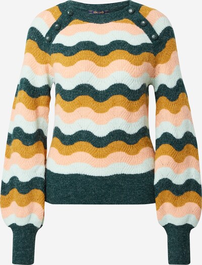 King Louie Pullover 'Sailor' in honig / smaragd / rosa / weiß, Produktansicht