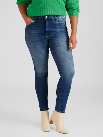 ONLY Curve Skinny Jeans 'FOREVER' in Blauw: voorkant