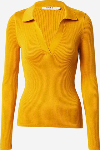 NA-KD Sweater in Yellow: front