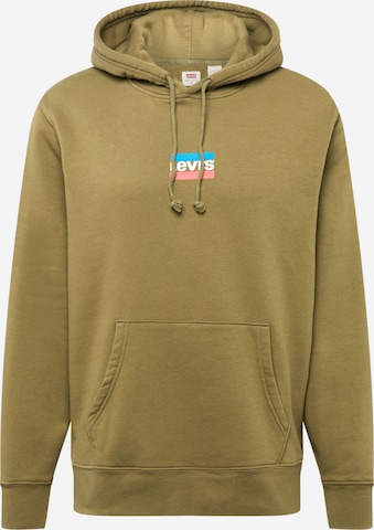 LEVI'S ® Sweatshirt 'Standard Graphic Hoodie' in Green: front