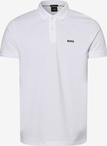 BOSS Green Тениска 'Piro' в бяло: отпред