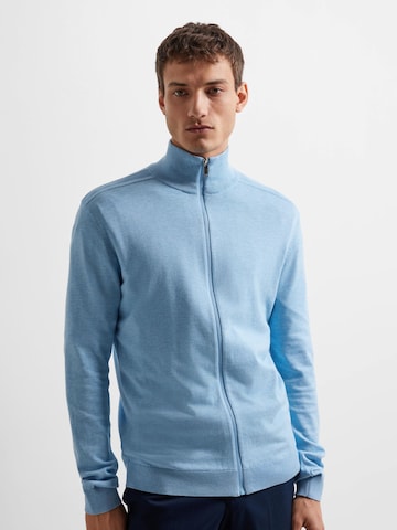 SELECTED HOMME Regular fit Gebreid vest in Blauw: voorkant