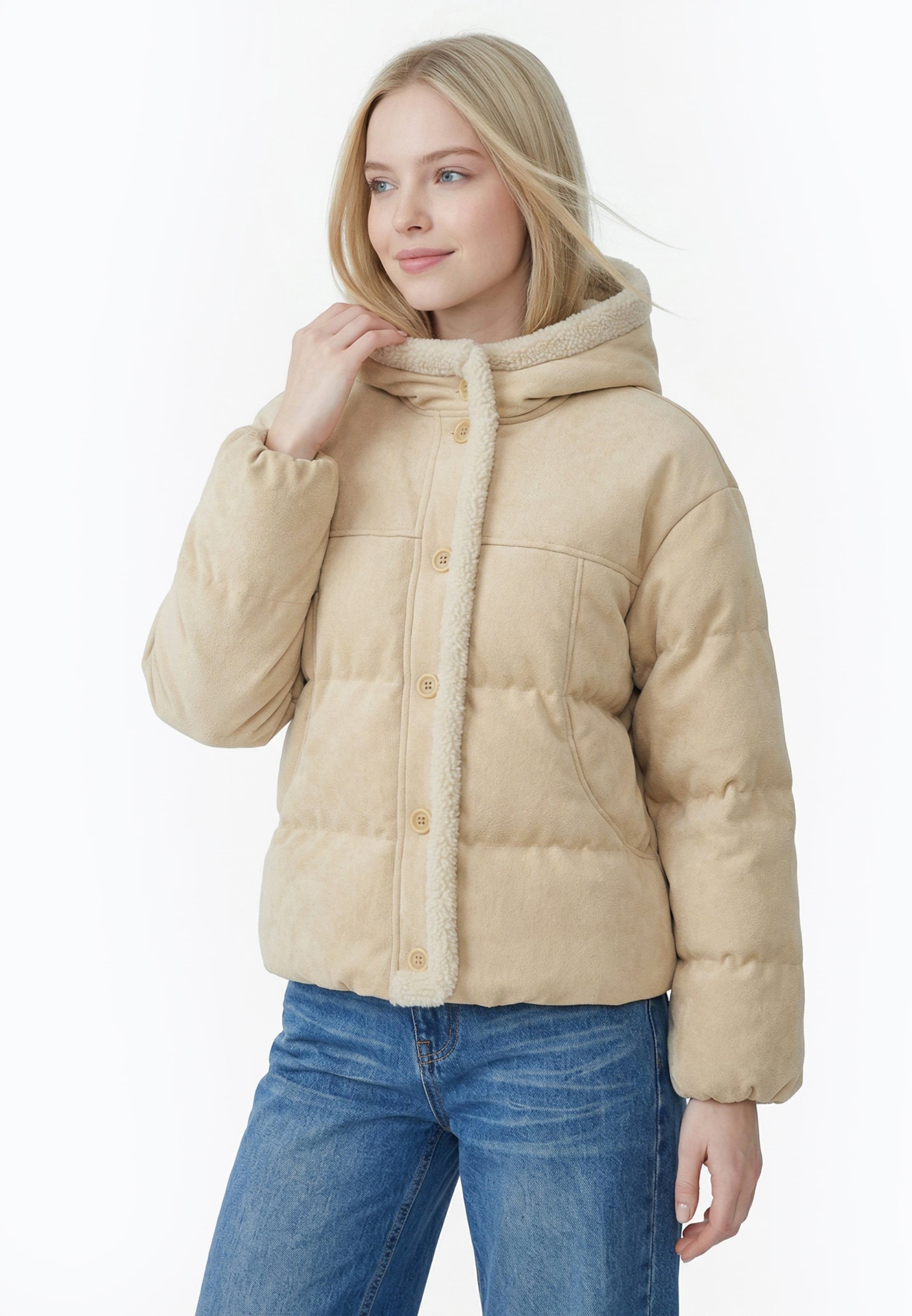 Veste d’hiver MYMO en beige : devant