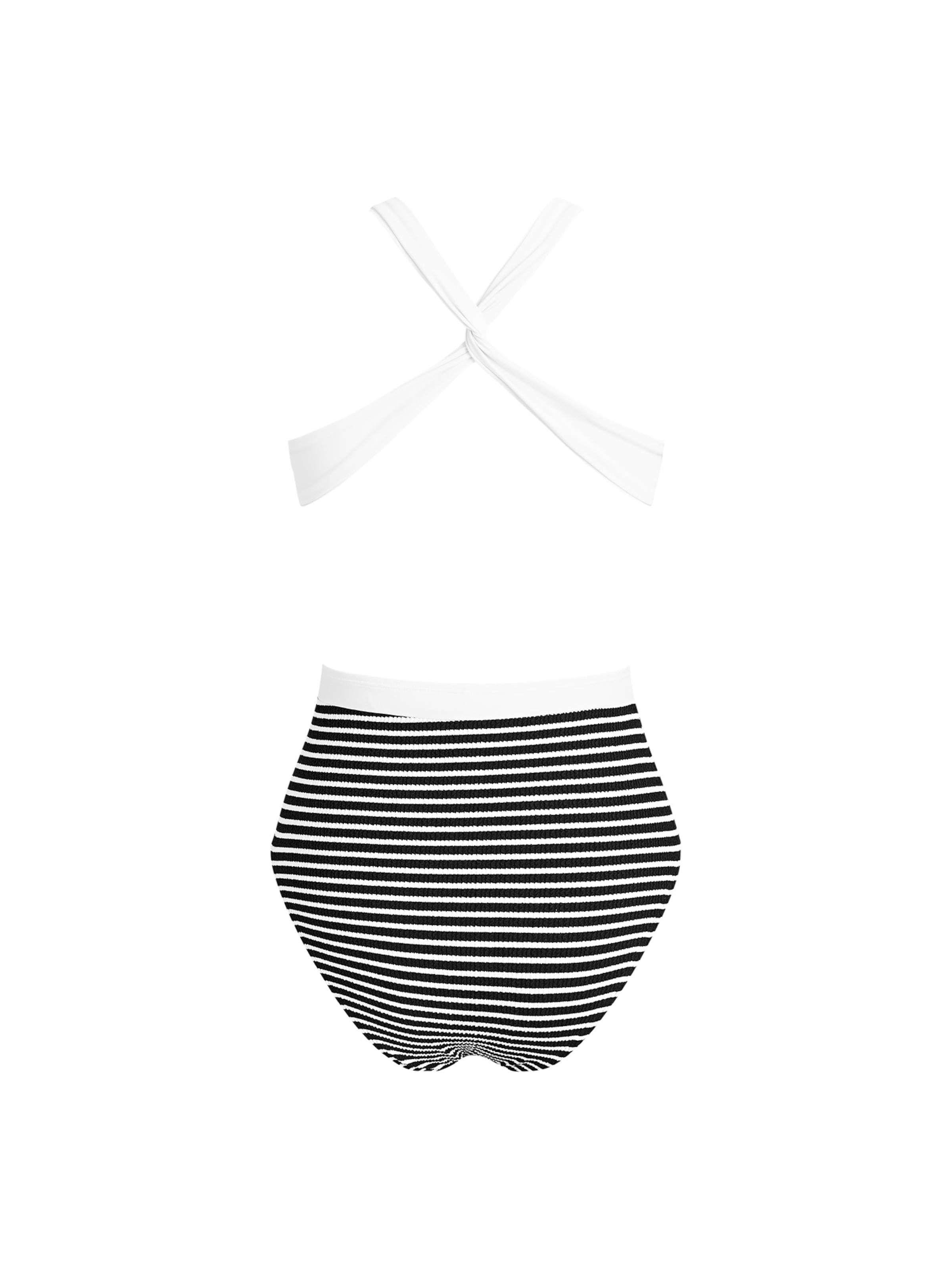 Cupshe Bustier Badeanzug 'CAA12E4M019AA'‌‌‌ in Schwarz