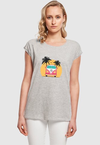Merchcode T-Shirt 'Summer - Van' in Grau: predná strana