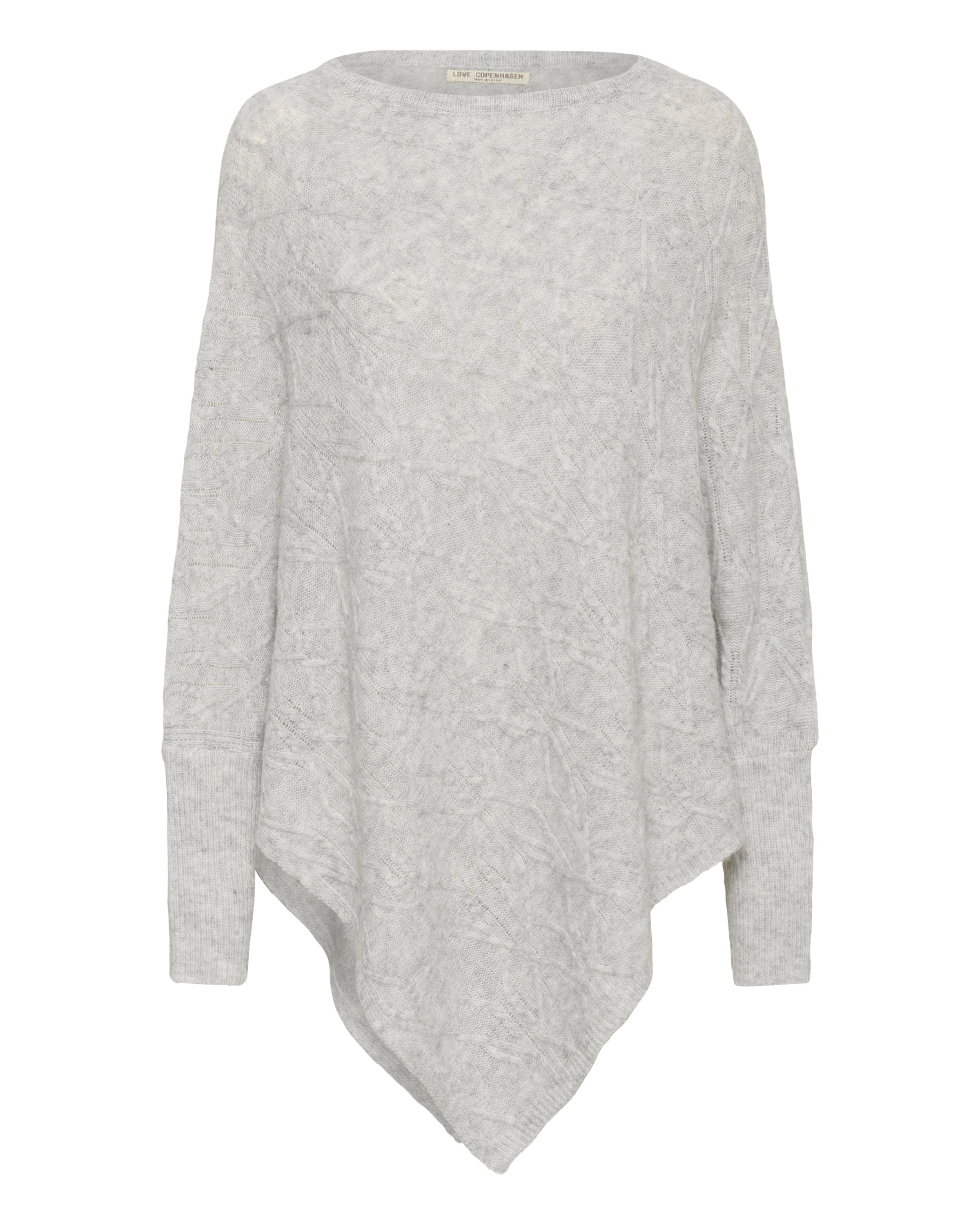 Love Copenhagen Poncho 'Minka' in Grau: Vorderseite