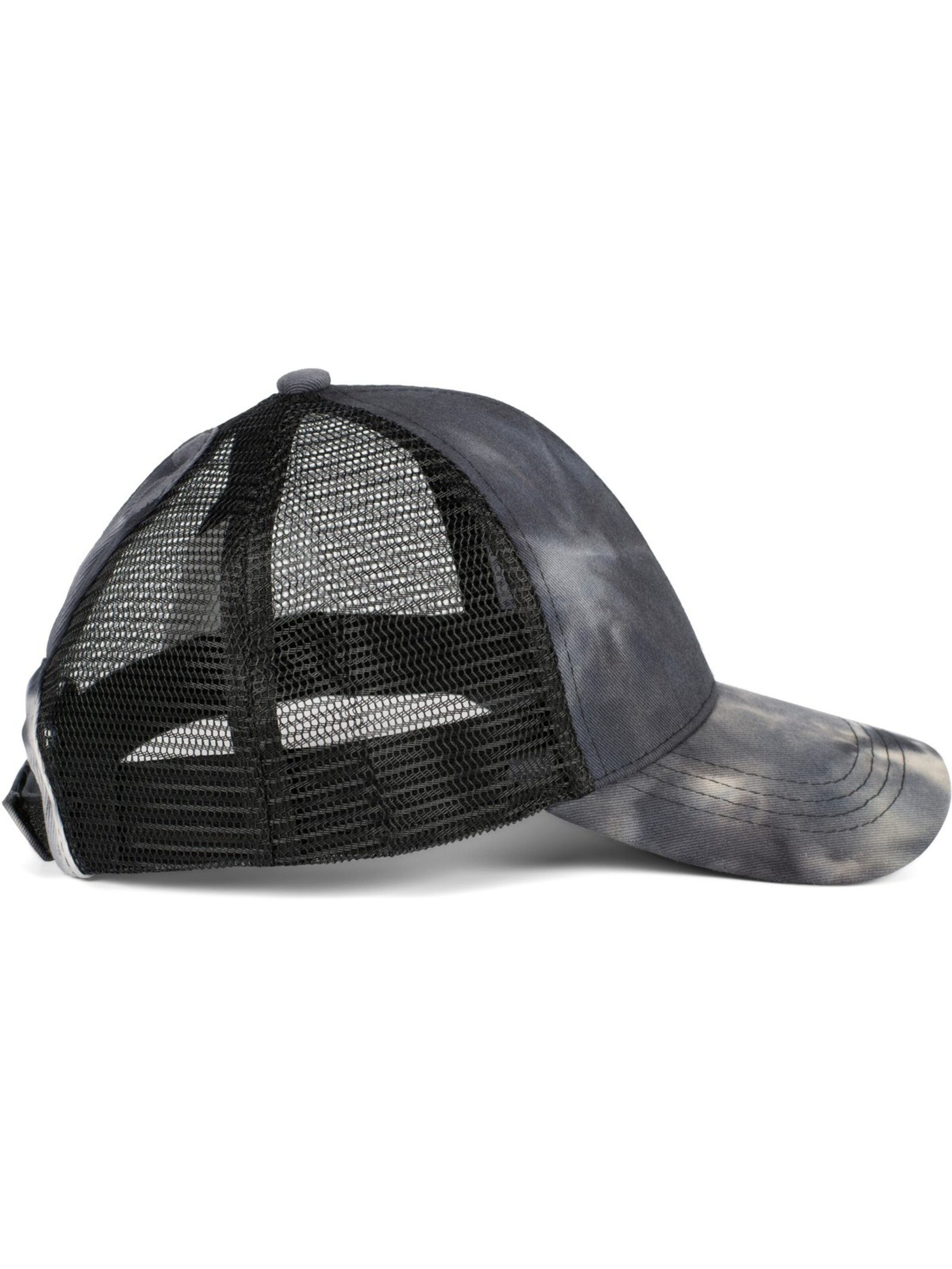 styleBREAKER Cap 'Ponytail Baseball Cap Batik mit Mesh Einsatz'‌‌‌‌‌‌‌‌‌‌ in Grau