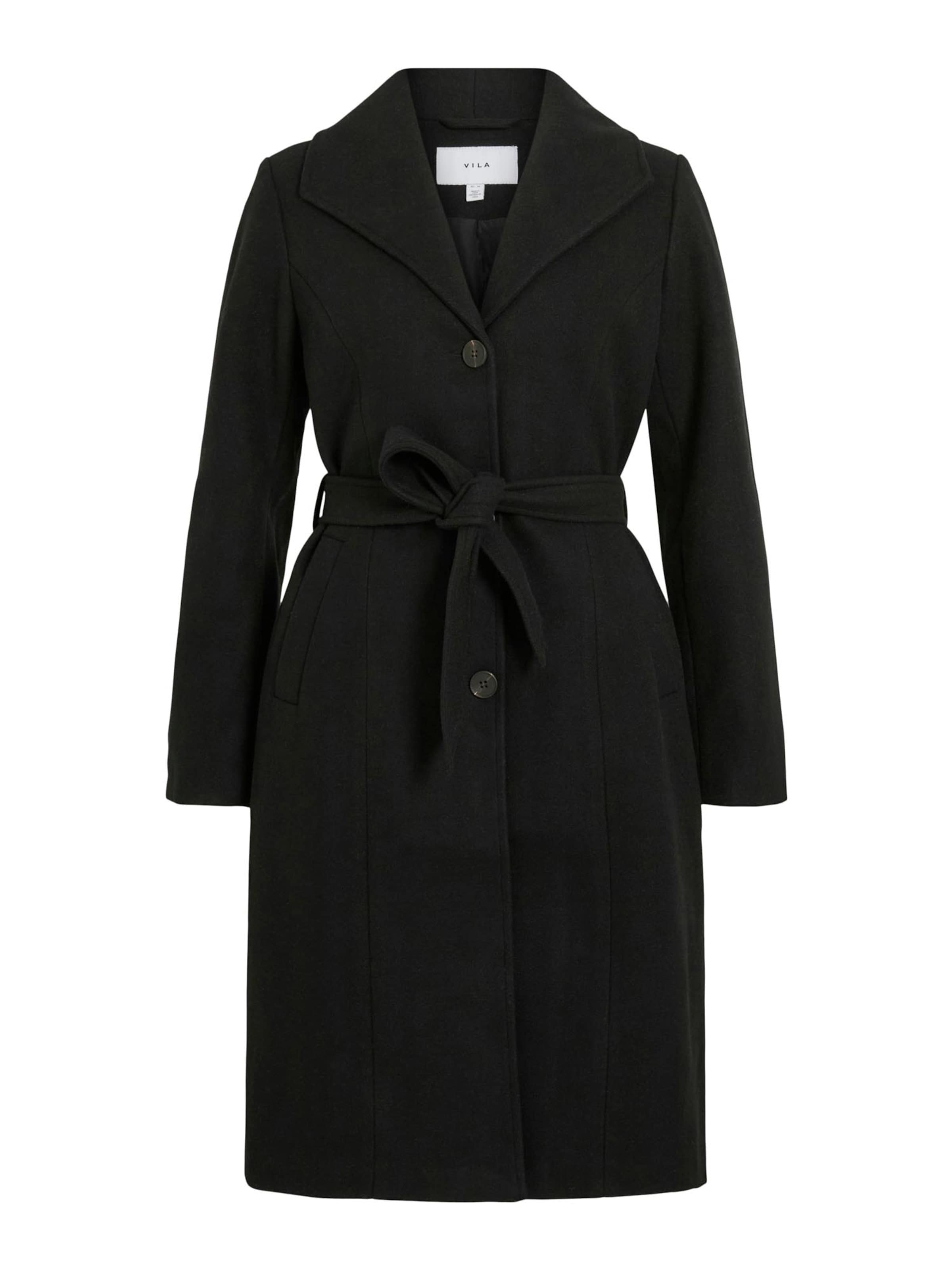 VILA Ανοιξιάτικο και φθινοπωρινό παλτό &#x27;VIClaudine&#x27; σε μαύρο: μπροστά