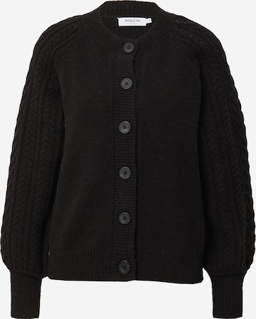 MSCH COPENHAGEN Knit Cardigan 'Peggy' in Black: front