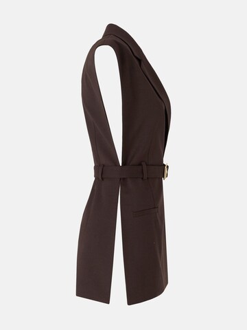 PINKO Väst 'PINKO NURAQUS GILET DIAGONALE GILET' i brun