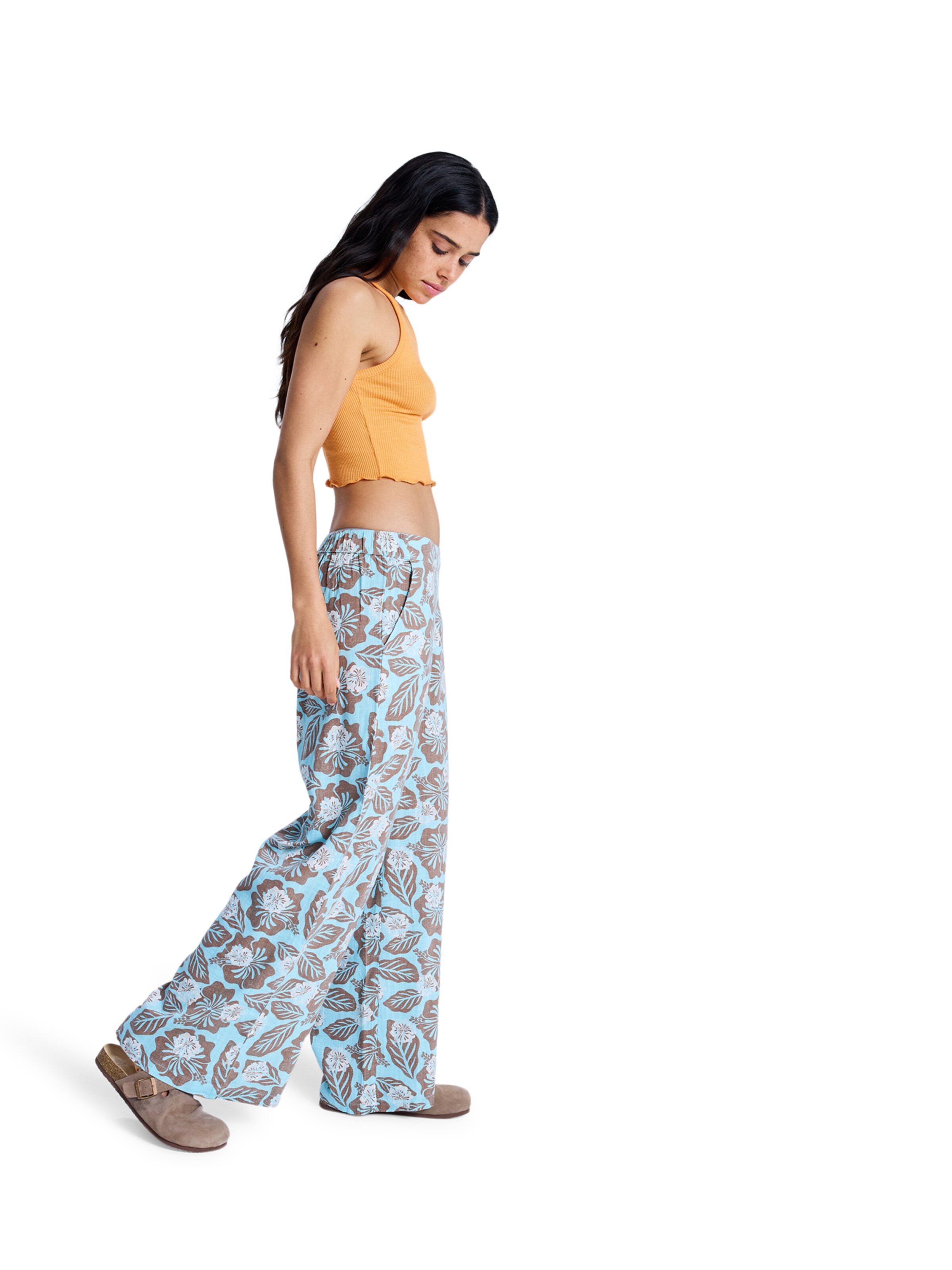 ROXY Loose fit Pants 'Midnight Avenue Slub' in Blue