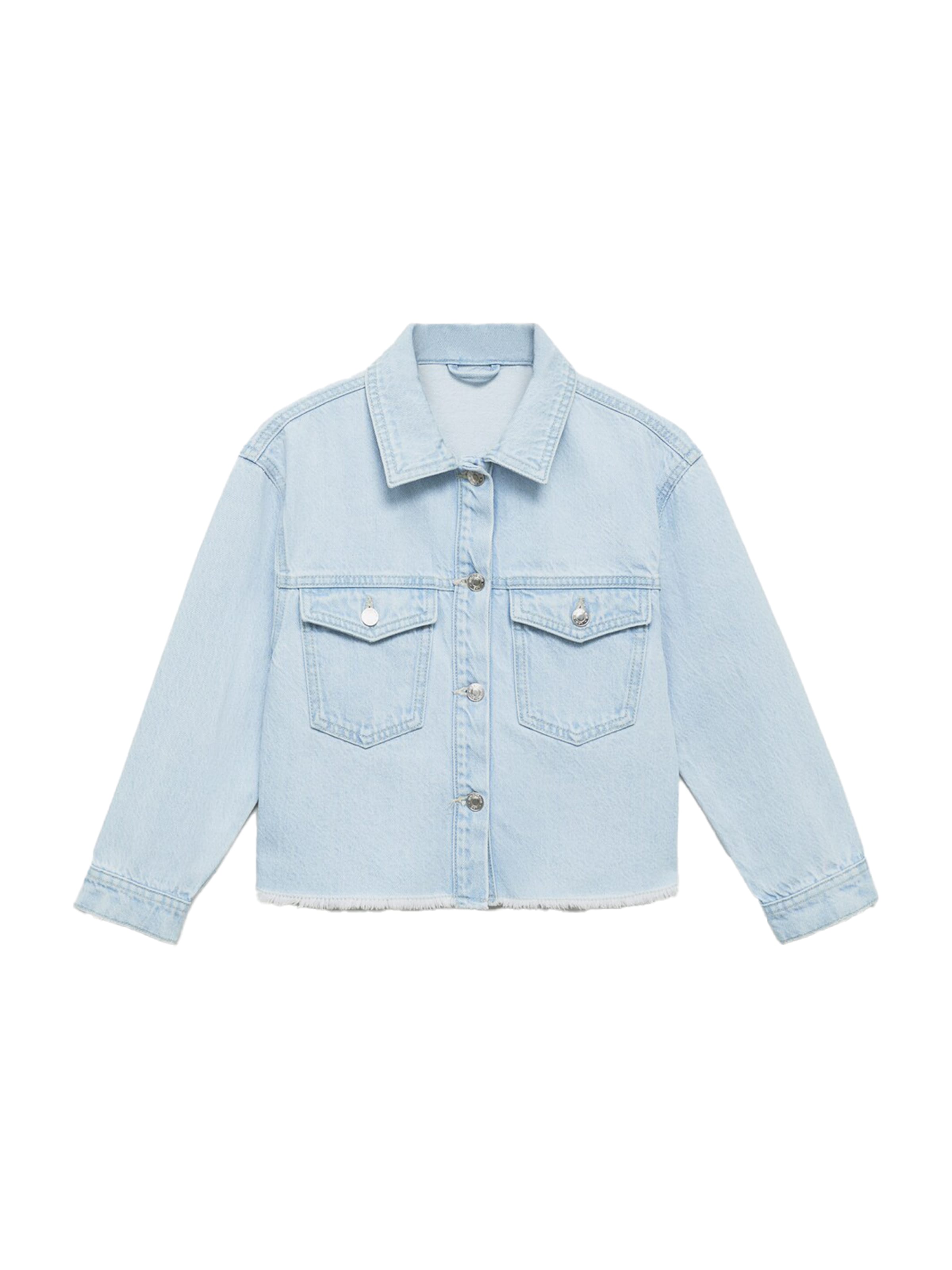 MANGO KIDS Přechodná bunda 'VIOLET' – modrá: přední strana