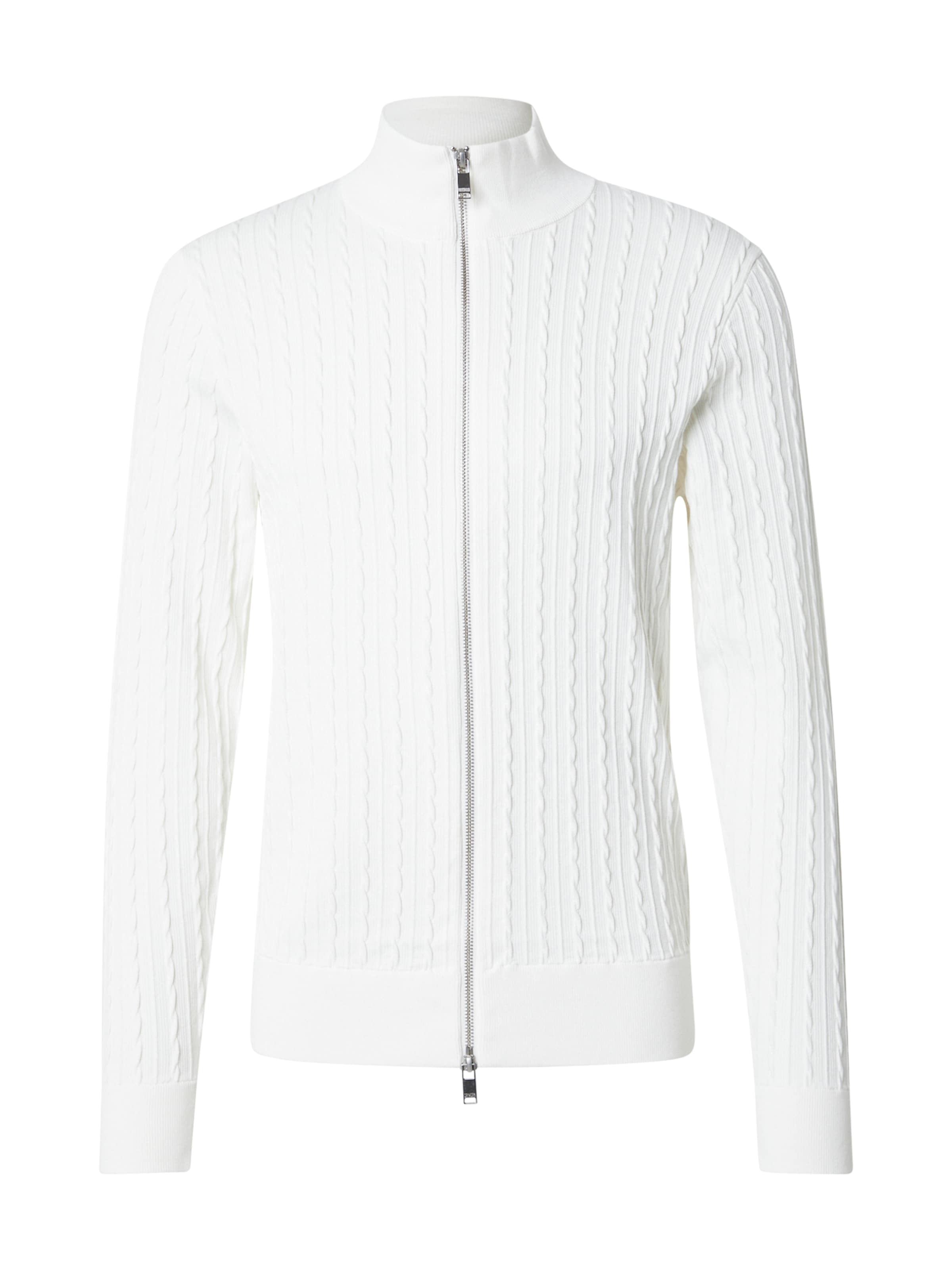 DRYKORN Knit Cardigan 'ANTONIO 10' in White: front
