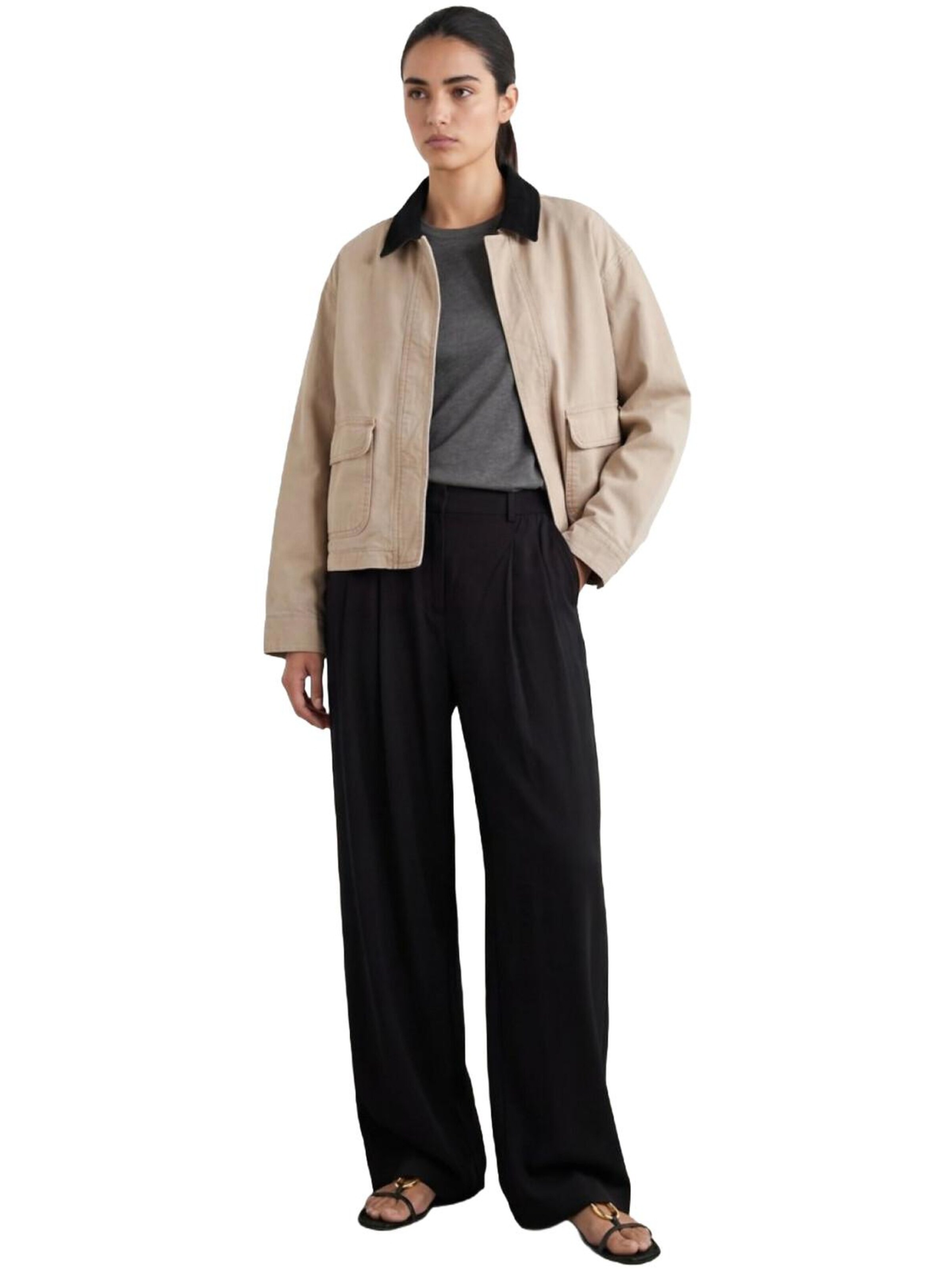 LTB Jeans Shirt 'LTB Jeans Damen Basic T-Shirt'‌‌‌‌‌‌ in Grau: Vorderseite