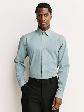 Next - Ajuste estrecho Camisa en azul