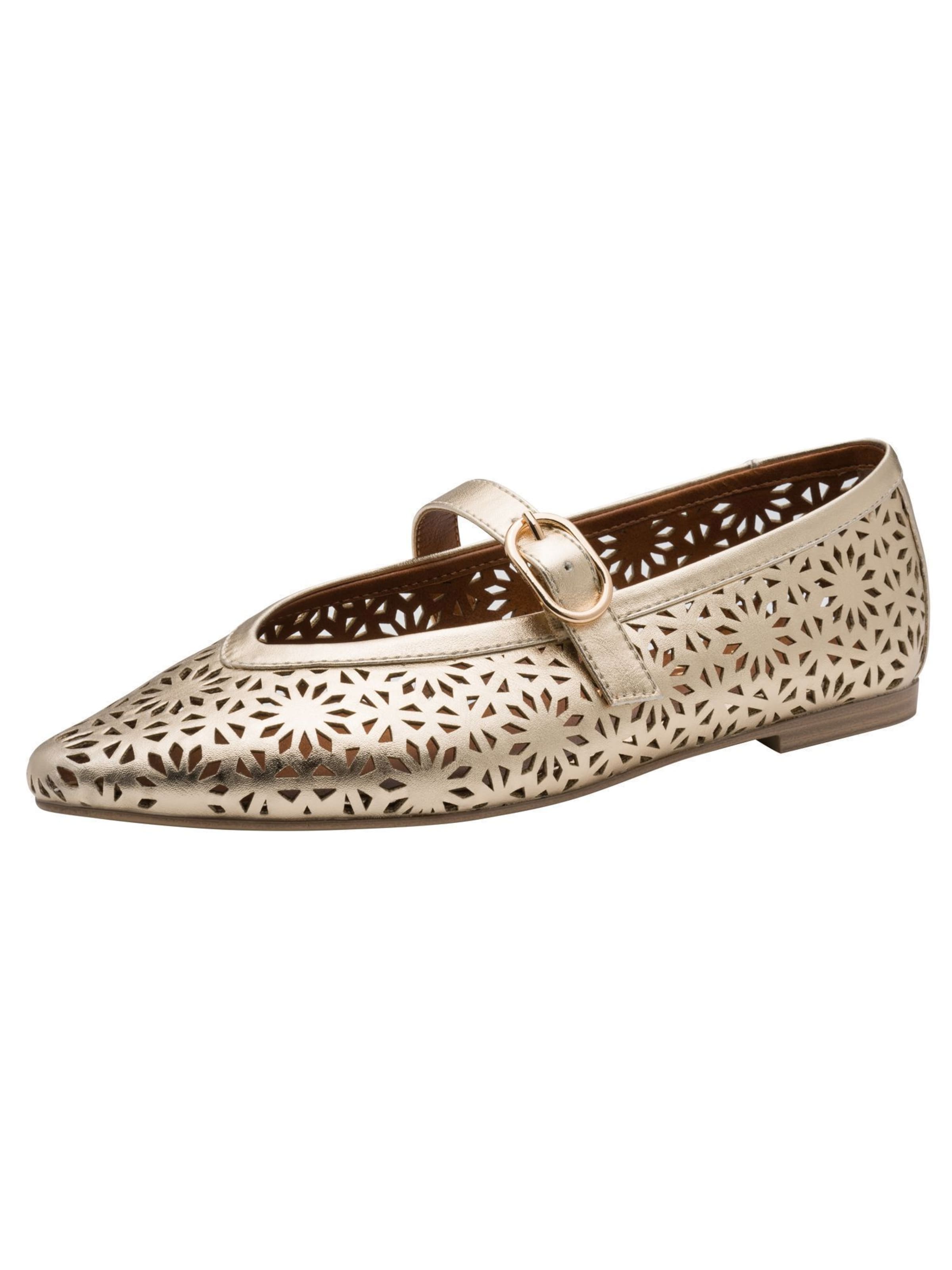 Ballerines à lanières MARCO TOZZI en or : devant