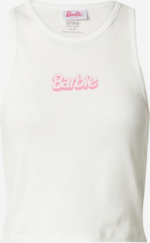 Cotton On - Top 'Barbie' em branco: frente