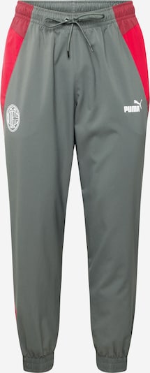 PUMA Pantalon de sport en gris / rouge / blanc, Vue avec produit