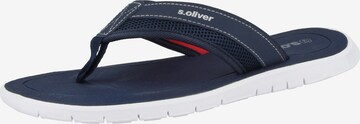 s.Oliver T-Bar Sandals '5-17207-34' in Blue: front