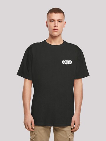 F4NT4STIC Shirt 'WYLD WILD' in Zwart: voorkant