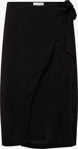 Selected Femme Curve Φούστα 'Kinora' σε μαύρο: μπροστά