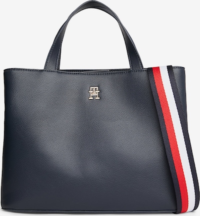 TOMMY HILFIGER Handtas 'Essential' in de kleur Navy / Kersrood / Wit, Productweergave