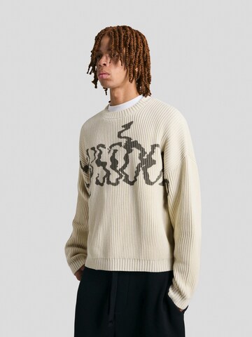 Pullover di Bershka in bianco: frontale