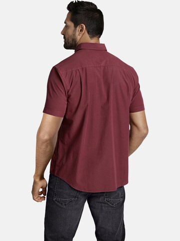 Jan Vanderstorm Comfort fit Button Up Shirt ' Christmar ' in Red