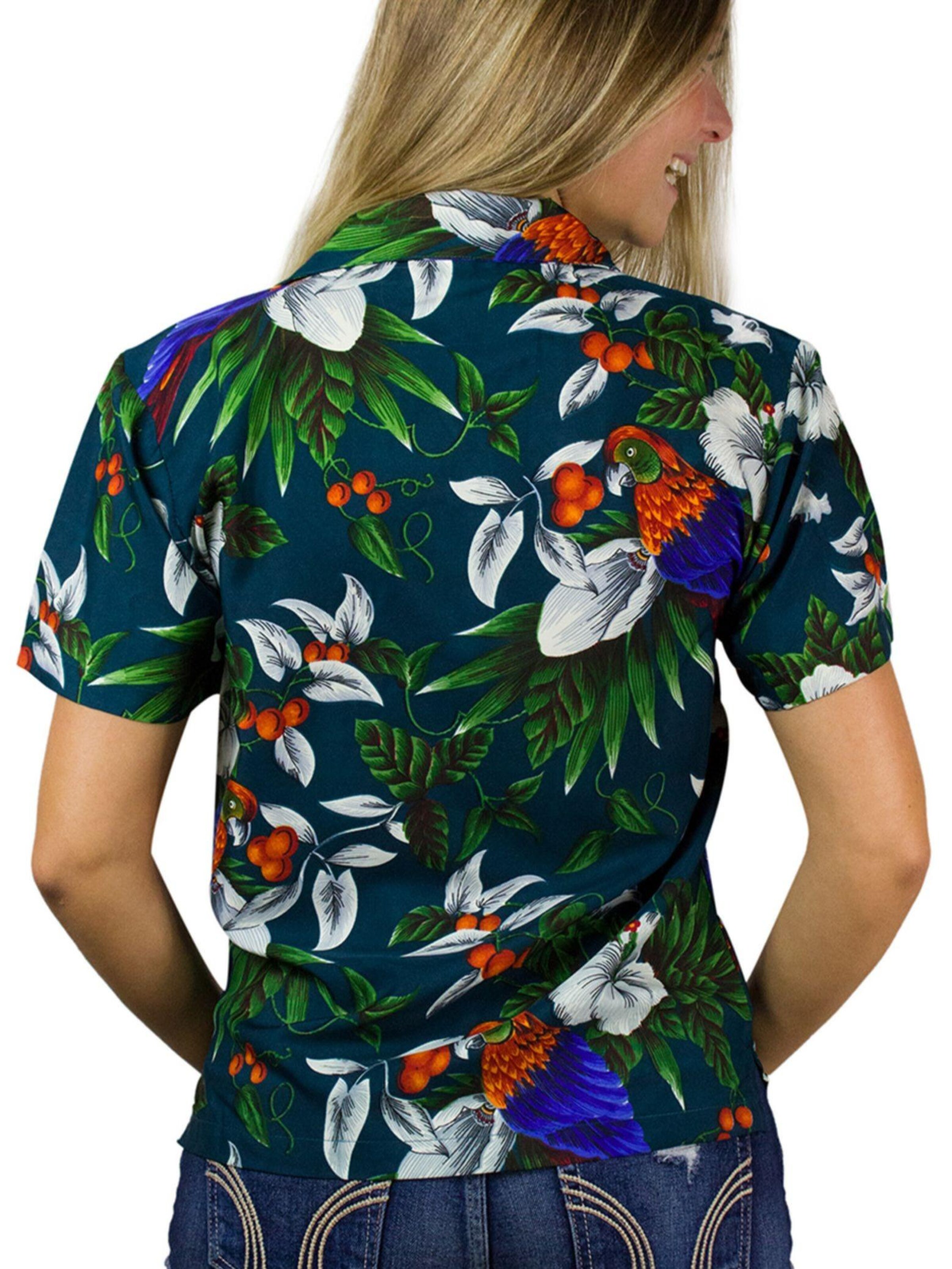 King Kameha Blouse 'Cherryparrot' in Green