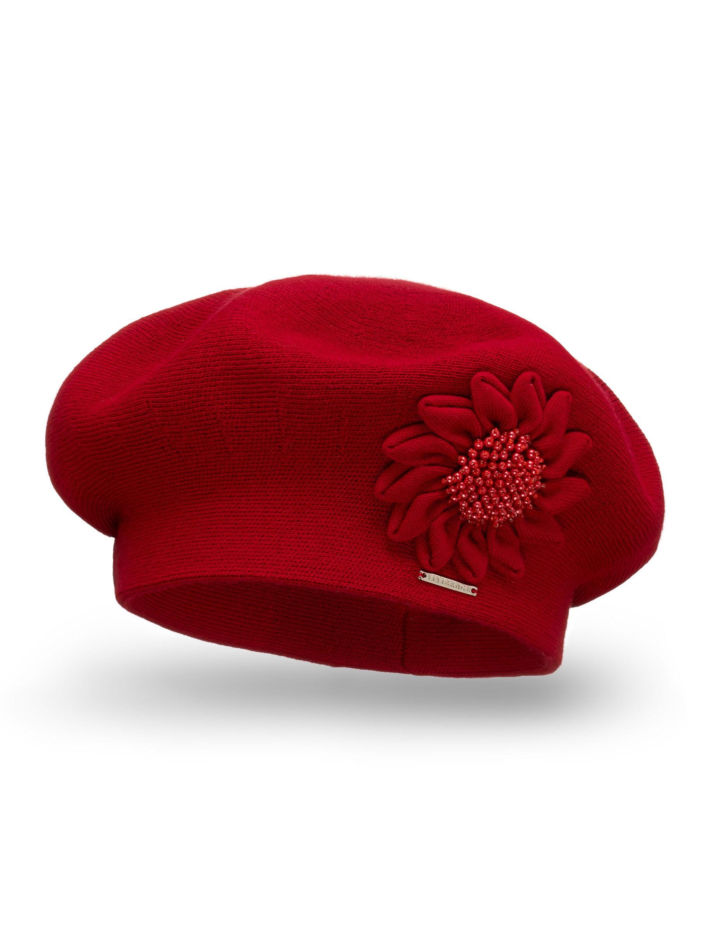 Vivisence Beanie '7048' in Red: front