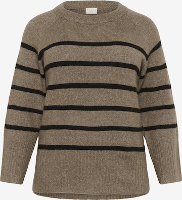 KAFFE CURVE Sweater 'KCerina' in Brown: front