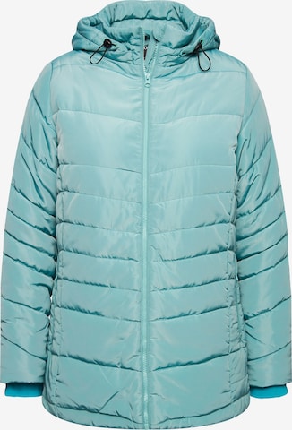Ulla Popken Weatherproof jacket in Green: front