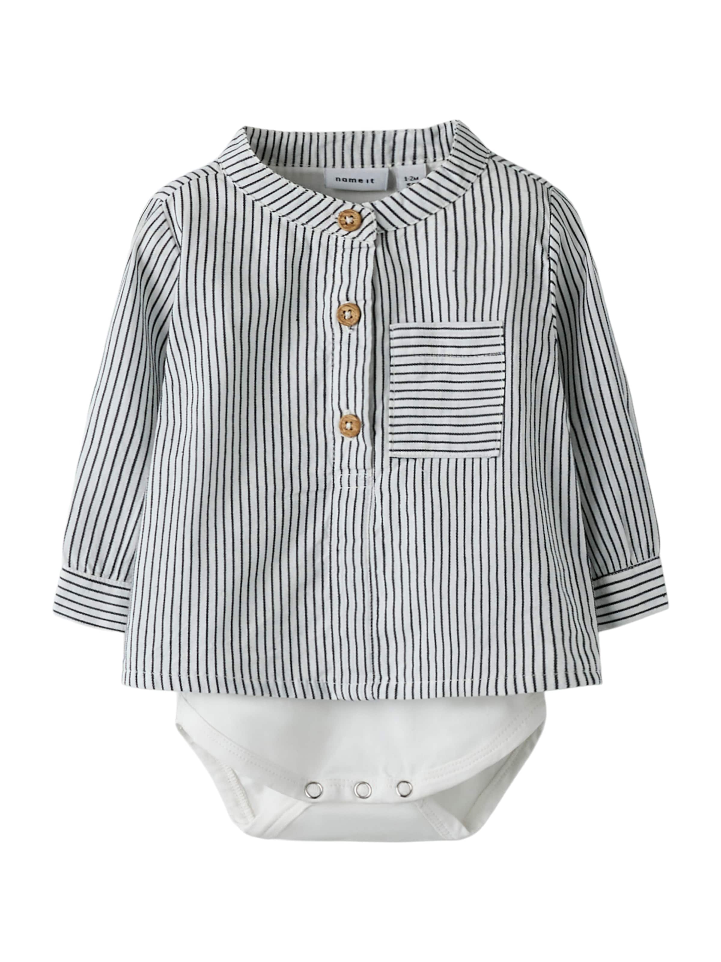 NAME IT Sparkdräkt/body 'NBMFar' i vit: framsida