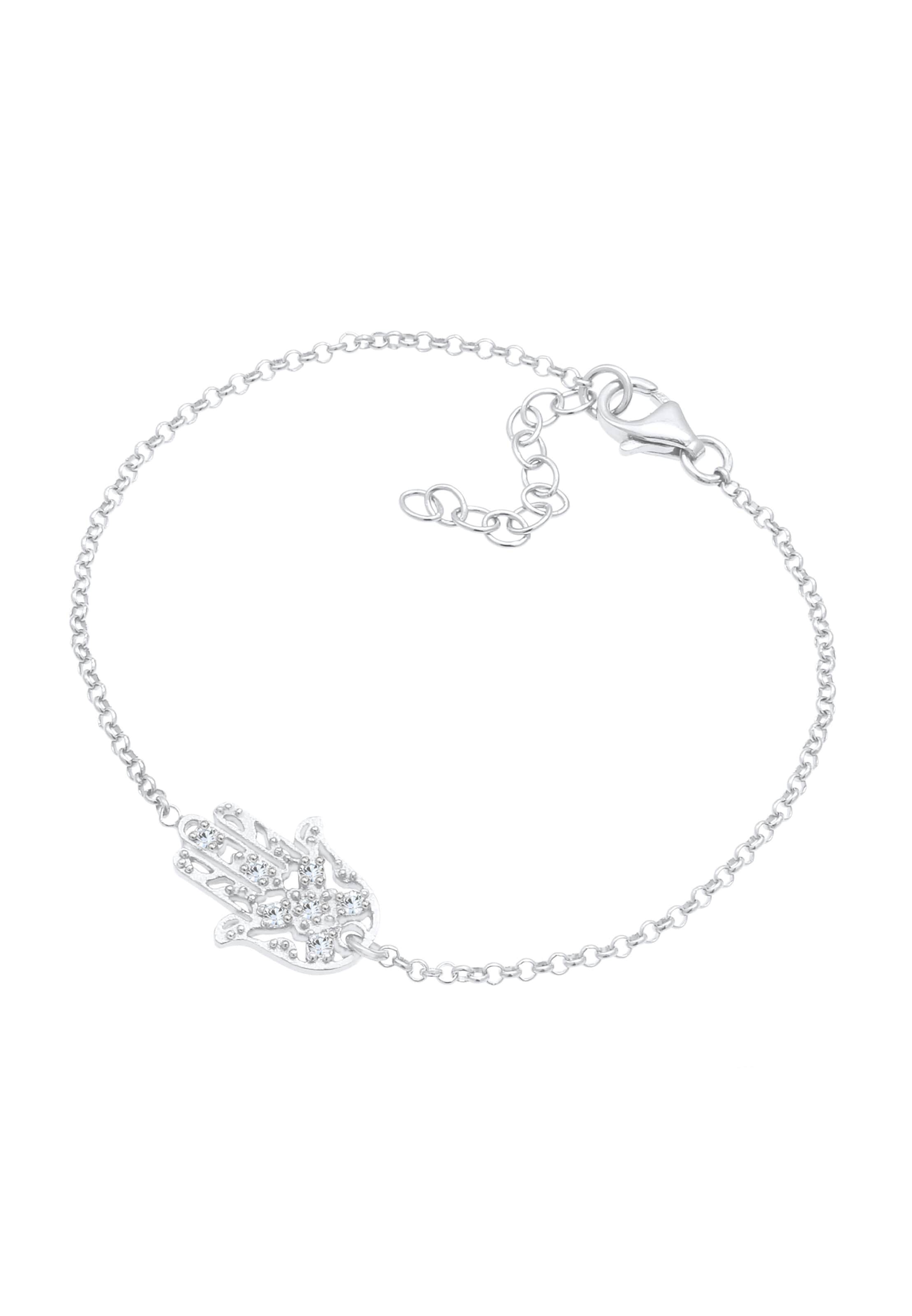Bracelet 'Hamsa Hand Fatima' ELLI en argent