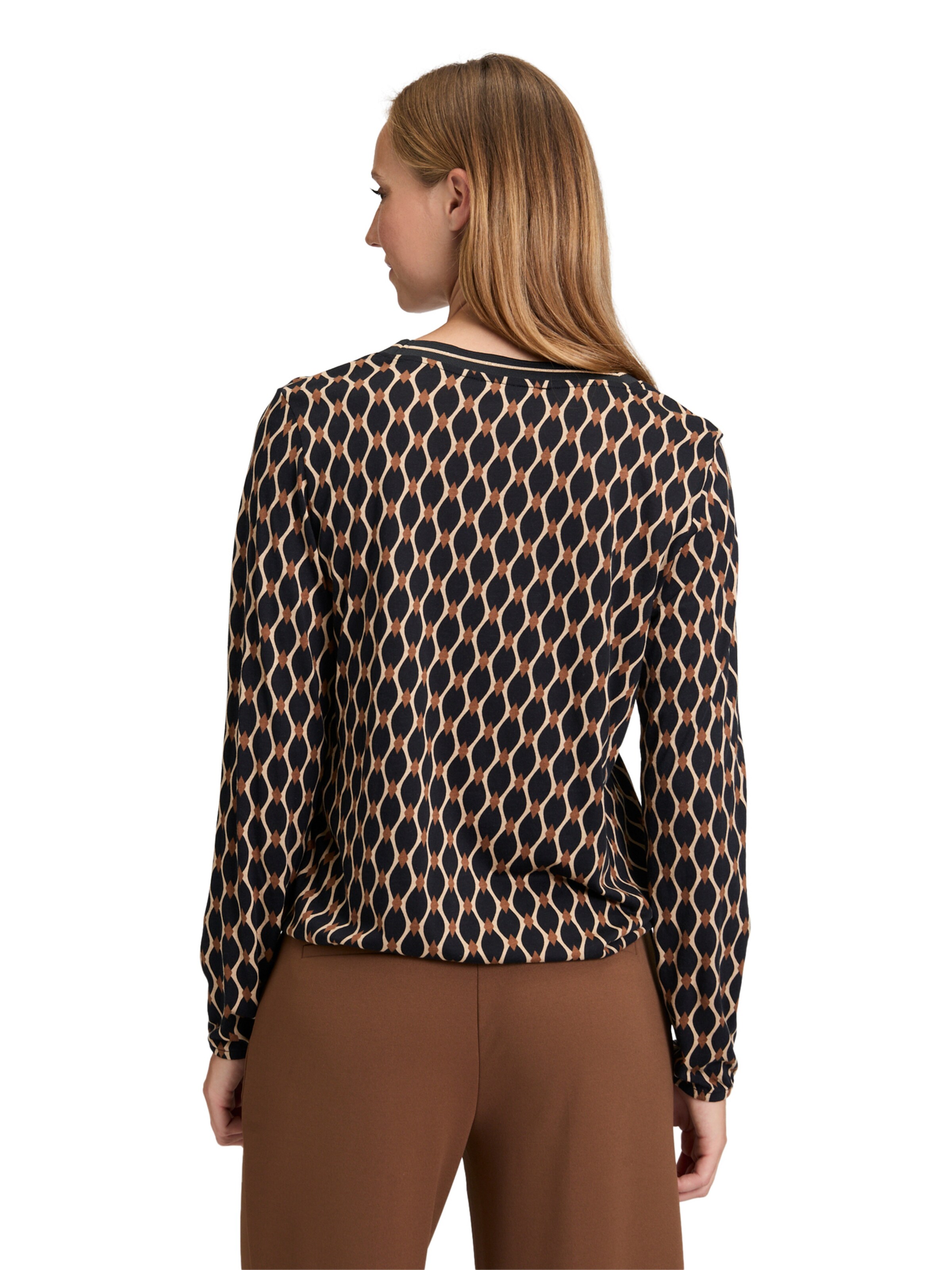 Betty Barclay Blusenshirt mit V-Ausschnitt in Schwarz