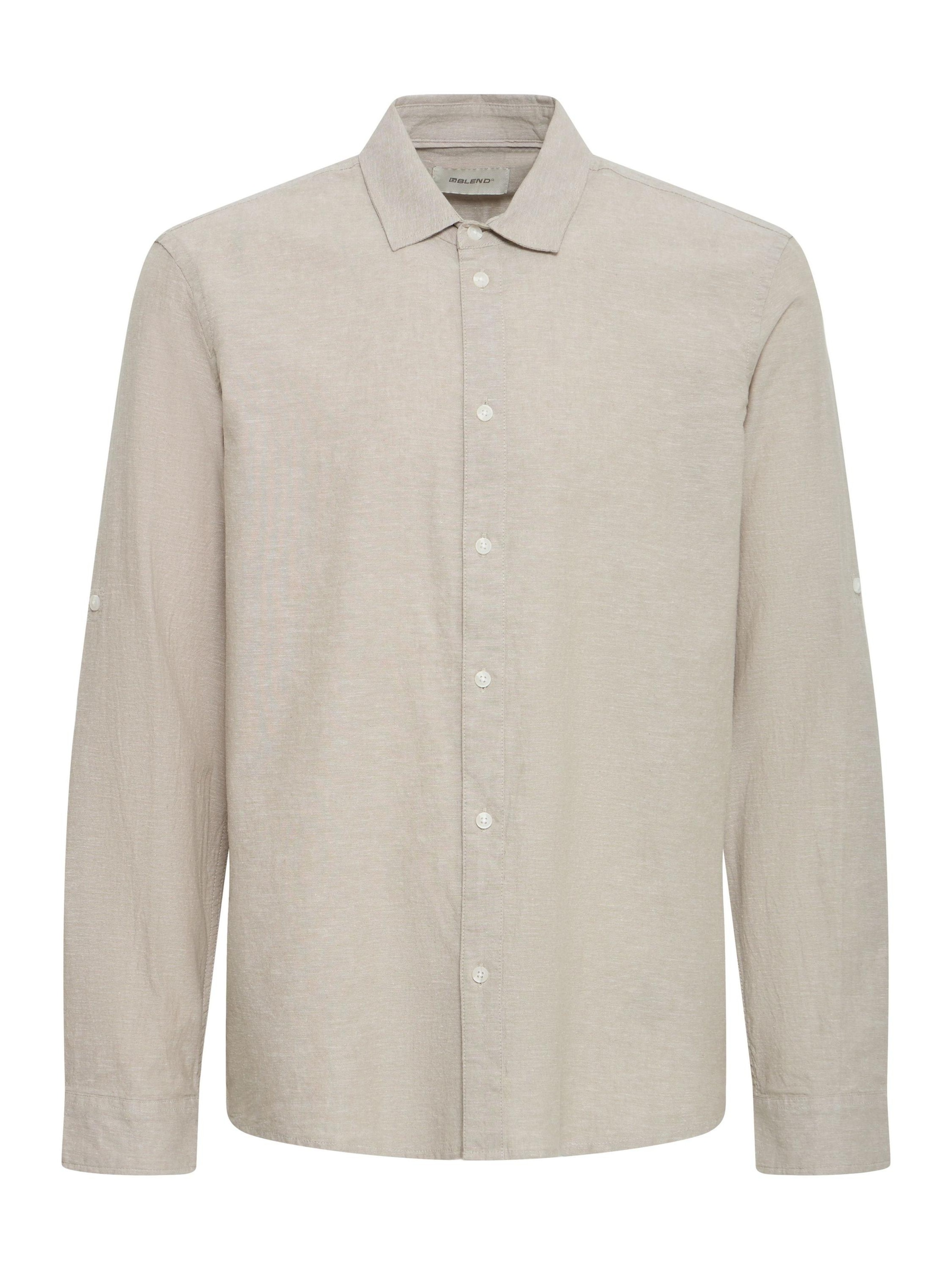 Camicia ' BHAban Slub Linen Mix ' di BLEND in beige: frontale