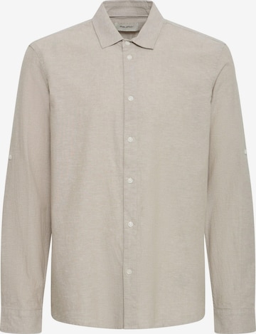 BLEND Button Up Shirt ' BHAban Slub Linen Mix ' in Beige: front