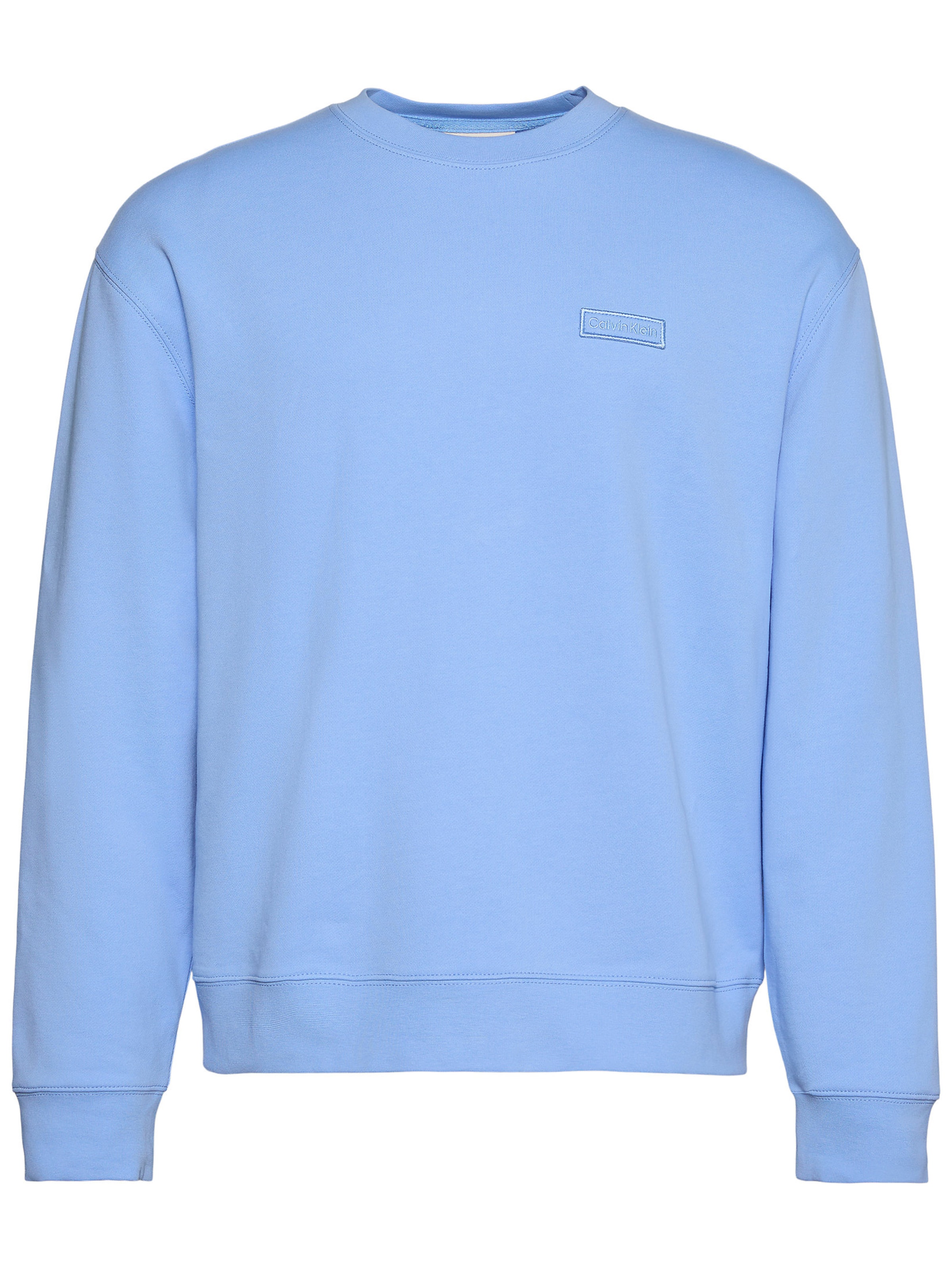 Calvin Klein Jeans Sweatshirt 'Terry Badge' in de kleur Lichtblauw, Productweergave
